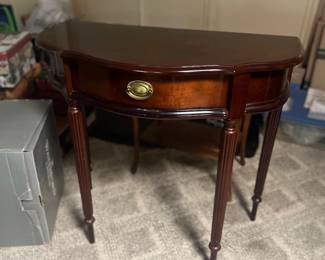 Mahogany Demi Lune Table 