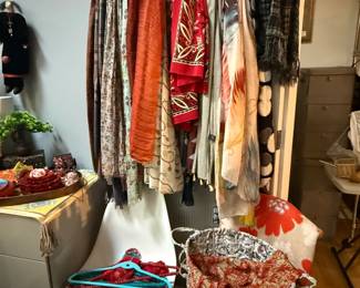hundreds of fine scarves