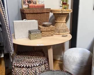 Stua Dining Table, Poofs and foot rests