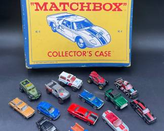 Vintage Matchbox Case With Cars