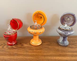 1920s Czech glass decanter sets