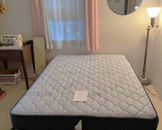 There are two bedframes available in the sale.  This is one of them.  Could be a full, could be a queen.  Come to the sale and find out!