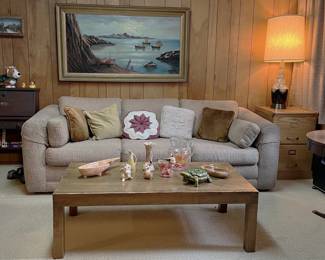 This is the second sofa and coffee table in the sale.  Of course, if you like the painting or the lamp or other items, you can buy those, too.