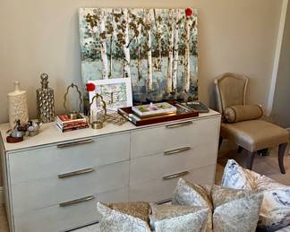 Restoration Hardware Saunderson Shagreen 6 Drawer Dresser - 