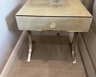 Restoration Hardware Shagreen Contemporary Night Stand