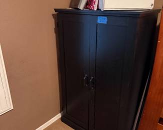 Black storage cabinet