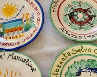 Vintage Buon Ricordo Plate: Hand-Painted Italian Ceramic Wall Decor