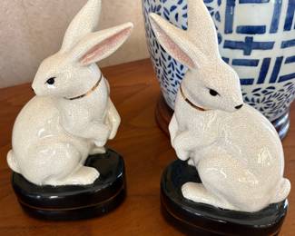 Beautiful Rabbit Bookends 