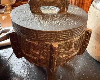  James Mont Style Mid Century Bronze Asian Miniature Ice Bucket