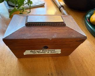Antique Rosewood Tea Caddy