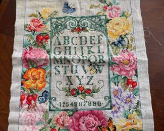Vintage cross stitch sampler