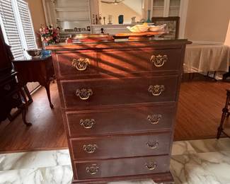 Antique Mahogany 5 drawer chest