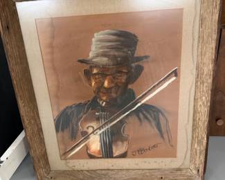 Vintage charcoal art