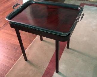 1890s Silver Plate Tray Table