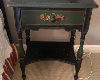 Antique Painted Nightstand/ Table