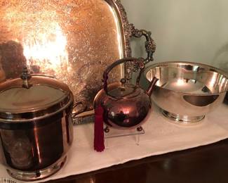Silver Plated Serving Pieces and Decor