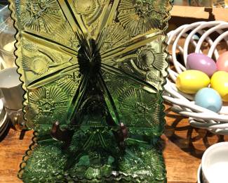 Green Glass plates