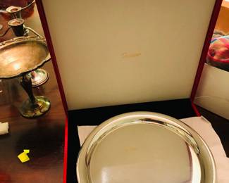 Cartier Pewter Plate with Box