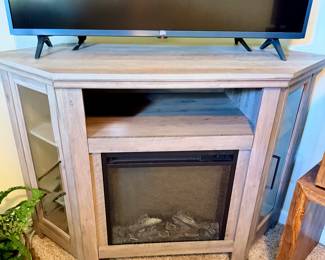 Corner Cabinet w/small fireplace box