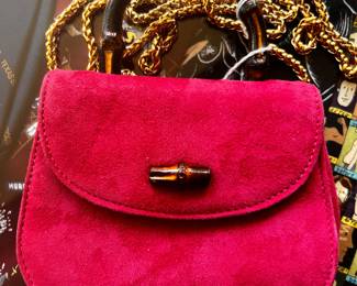 GUCCI Mini Handbag Pink Suede (sells 500)