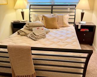 Queen Metal Sleigh Bed style /Queen Mattress separate