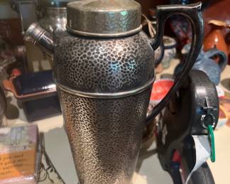 Art Deco Hammered Cocktail Shaker