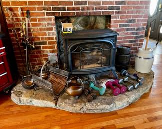 Fire pokers, weights, churn