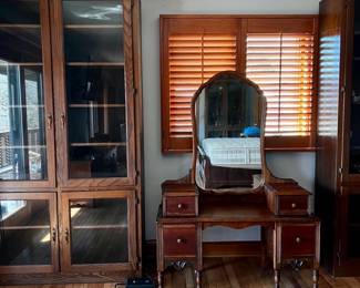 Curio cabinets, vanity