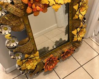 Cool Metal Flowered Mirror