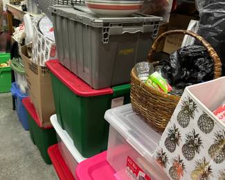 ALl these TOTES have to be empited. TONS of Stuff!!!!