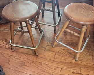 VTG Wood and Metal Stools