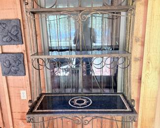 Gorgeous Handcrafted Tile/Iron Bakers Rack