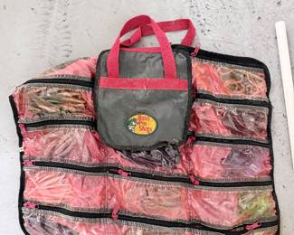 Bass Pro Shop Rubber Worms in Carrier 