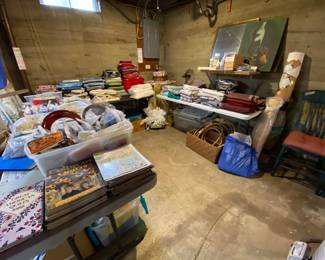 Fabric galore, Quilting items and pre-cut squares