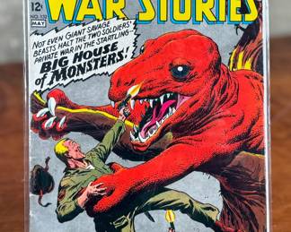 A copy of Star Spangled War Stories #125 published by DC Comics in May 1966. The cover features vibrant artwork of the ‘Big House of Monsters!’ storyline, showcasing a soldier battling a giant beast. The comic is priced at 12¢ on the cover.