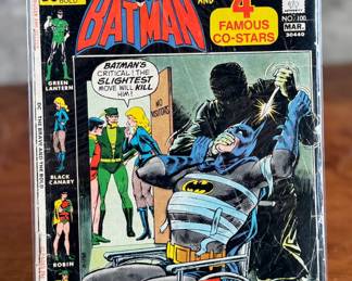 The Brave and the Bold #100, published by DC Comics in March 1972, marks the spectacular 100th issue. This comic features Batman and four co-stars, including Green Lantern, Green Arrow, Black Canary, and Robin, in ‘Warrior in a Wheel Chair, ’ plus a bonus Deadman thriller. The cover price is 25 cents, and it contains 52 big action-packed pages.