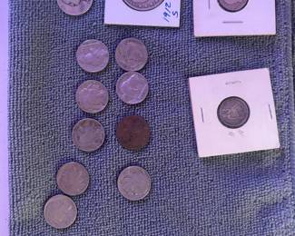 Some silver coins and buffalo nickels