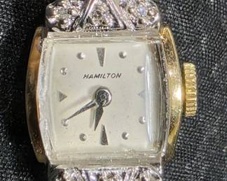 14kt and Diamond Hamilton Lady's Watch Running