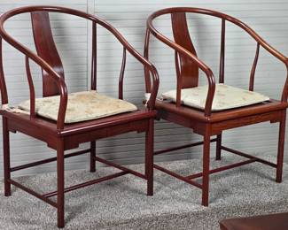 Rosewood Horseshoe Chairs