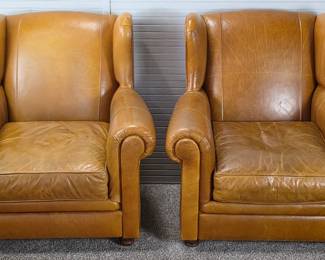 Leather Wing Chairs or Club Chairs