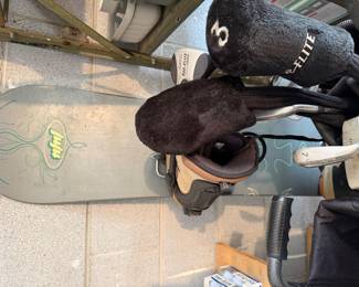 Snowboard/golf clubs