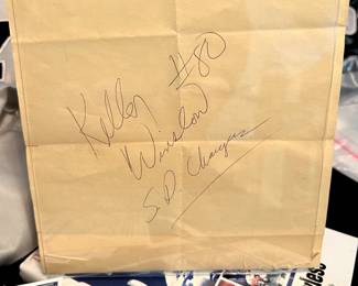 Kellen Winslow Sr Signature, Sand Diego Chargers, Hall of Fame