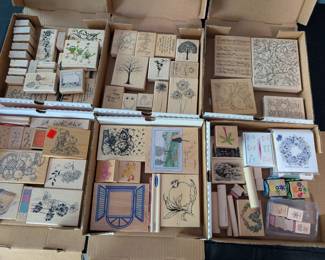 Stamps, papers, cards, and more craft items