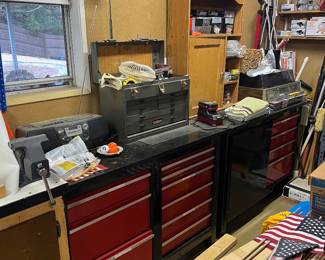 Tools, Tool Boxes, Household Items in Wood Shop