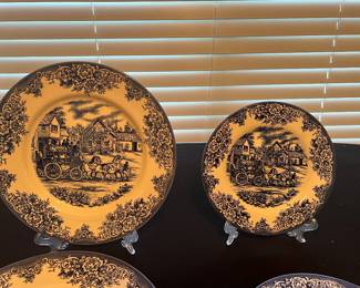 Royal Stafford Blue and White Scenic Plates