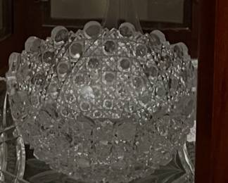 Early American Brilliant Cut Crystal Bowl