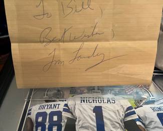Autograph of Tom Landry, former Cowboys Coach