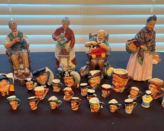 Miniature Toby Jugs/Mugs Royal Doulton Figurines