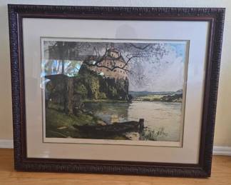 Color Etching "Persenberg Castle" by Luigi Kasimir