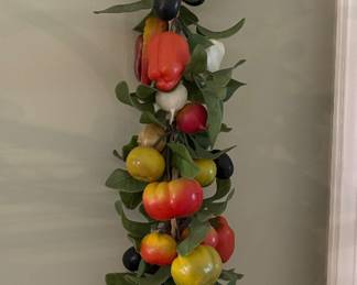 Vintage plastic vegetable hanging greenery